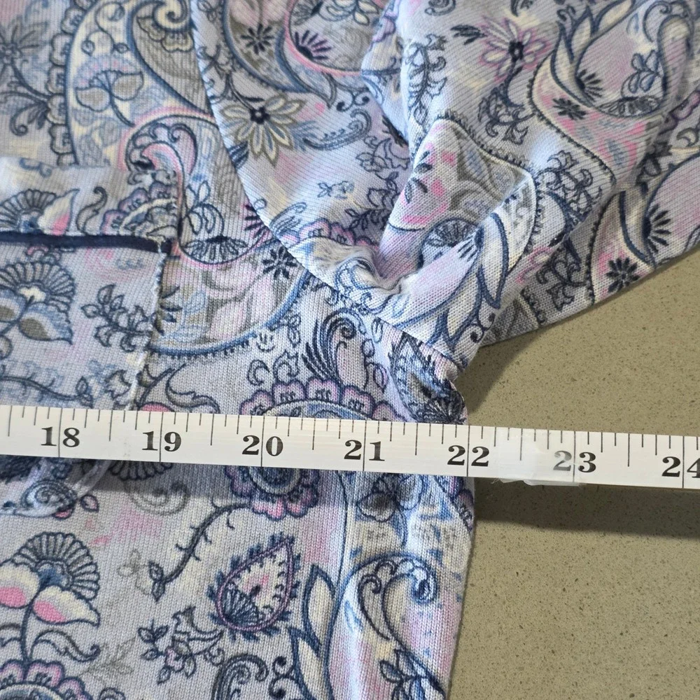 Lavender Paisley Button Front Pajama Set 2 Piece PJ Lounge Pants Top‎ SKU 1136